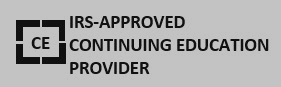 Seal designating an IRS Approved Continuing Education Provider